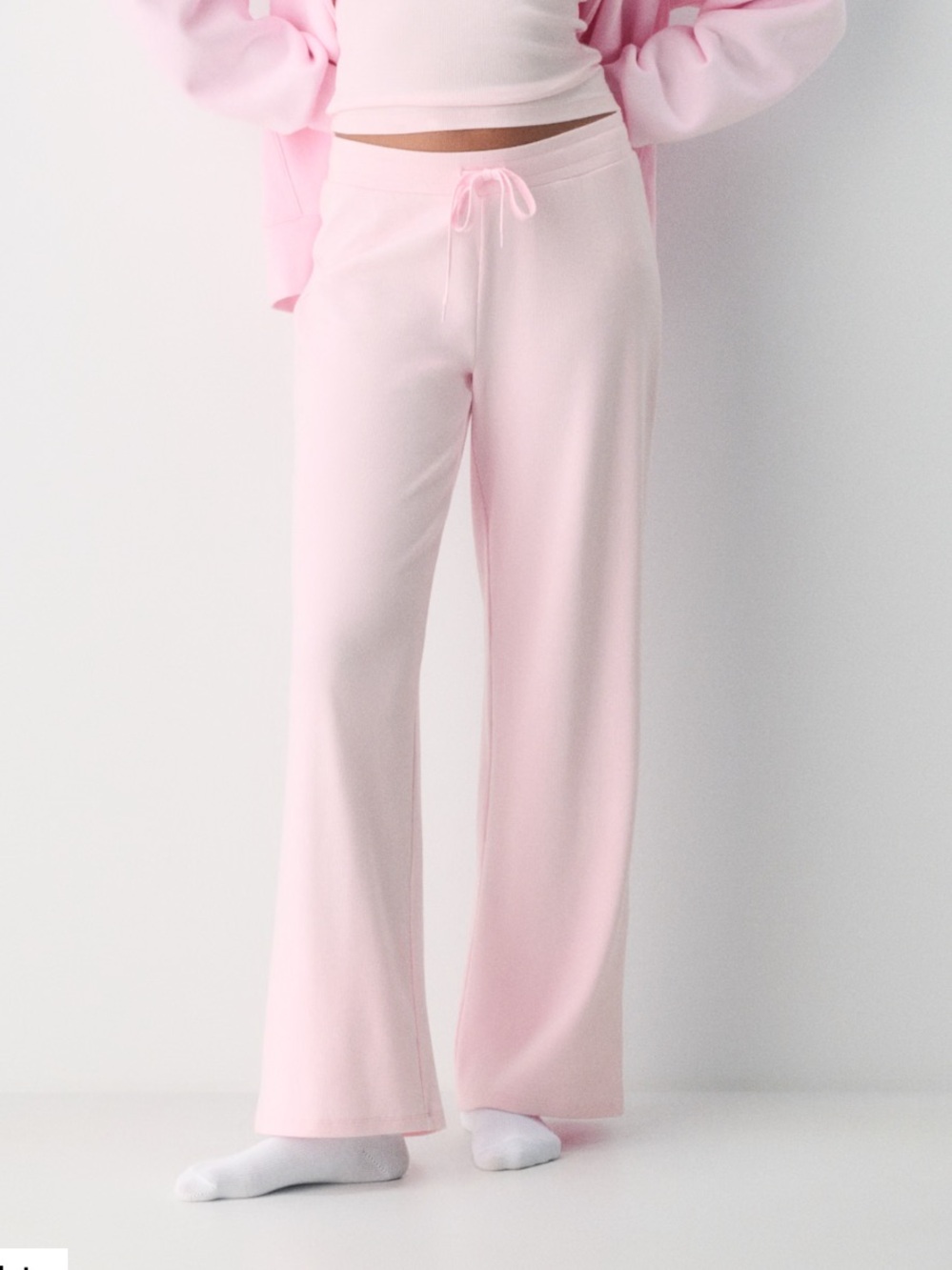 Aritzia HomeStretch™ Rib Kickback Pant — Villa Pink | Size M